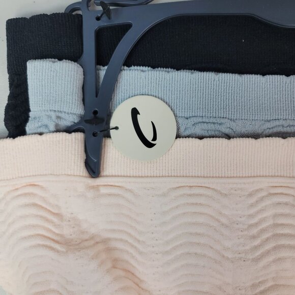 Capezio Brief Black Gray Peach Large 3 Panties Underwear Seamless Textured NWT - Picture 6 of 10